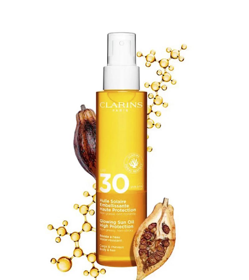 Clarins SOLAIRE Óleo Brilhante Alta Proteção Solar SPF30 150ml